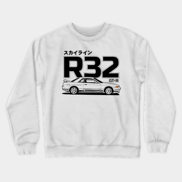 Skyline R32 GT-R Crewneck Sweatshirt by CreativeRAS